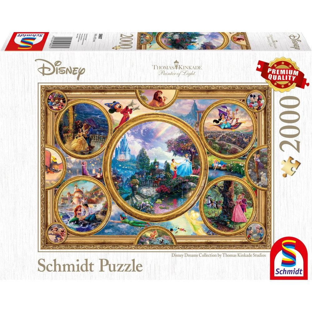 Puzzle Schmidt: Thomas Kinkade - Disney - Disney Dream Collection, 2000 piezas