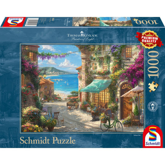 Puzzle Schmidt: Thomas Kinkade - Café en la Riviera italiana, 1000 piezas