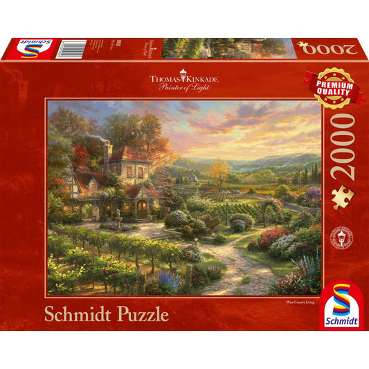 Puzzle Schmidt: Thomas Kinkade - En los viñedos, 2000 piezas