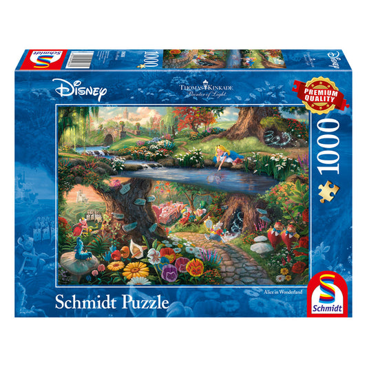 Puzzle Schmidt: Thomas Kinkade - Disney - - Alicia en el país de las maravillas, 1000 piezas