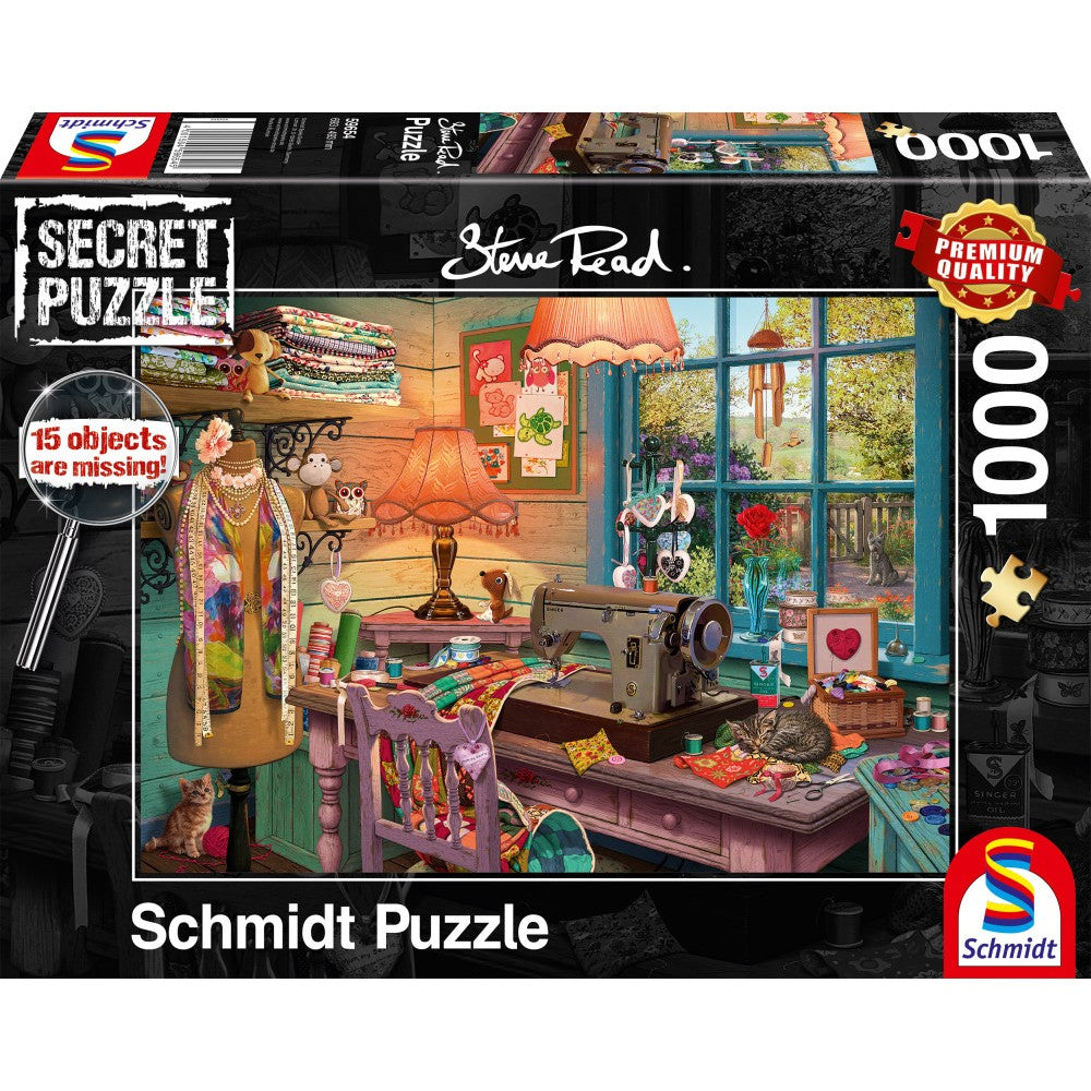 Puzzle Schmidt: Steve Read - Secret Puzzles - En el cuarto de costura, 1000 piezas