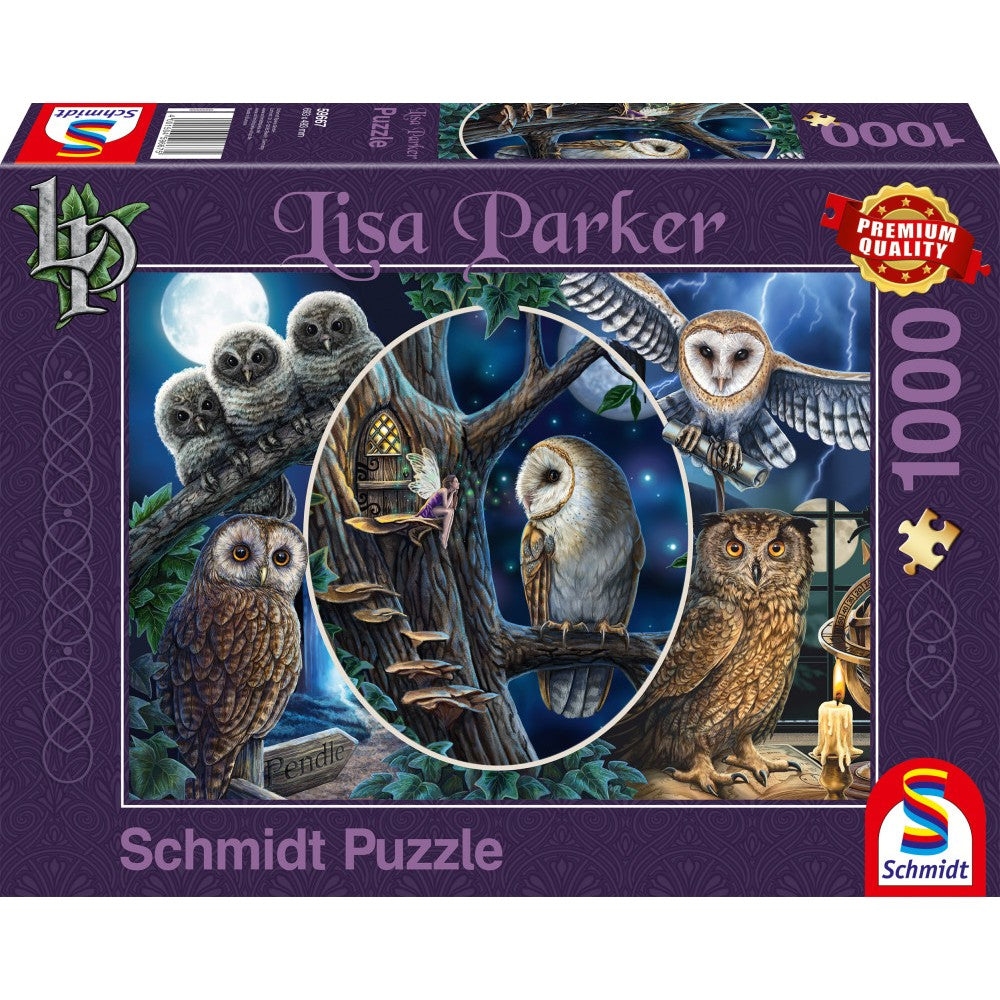 Puzzle Schmidt: Lisa Parker - Búhos misteriosos, 1000 piezas