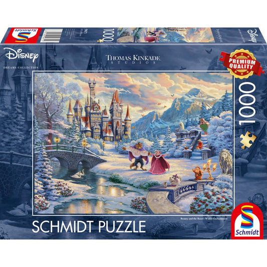 Puzzle Schmidt: Thomas Kinkade - Disney - La Bella y la Bestia, 1000 piezas