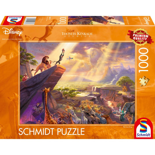 Puzzle Schmidt: Thomas Kinkade - Disney - El Rey León, 1000 piezas