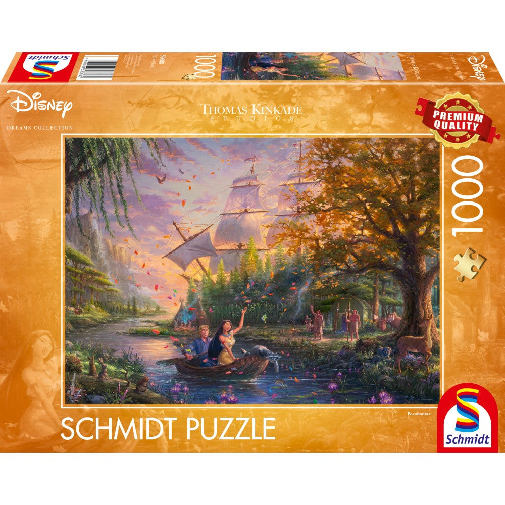 Puzzle Schmidt: Thomas Kinkade - Disney - Pocahontas, 1000 piezas