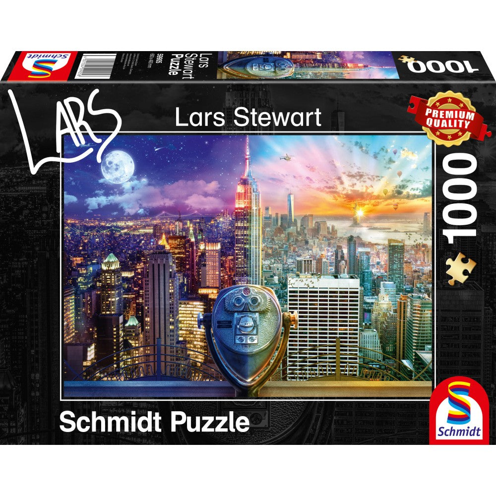 Puzzle Schmidt: Lars Stewart - Noche y día: Nueva York, 1000 piezas