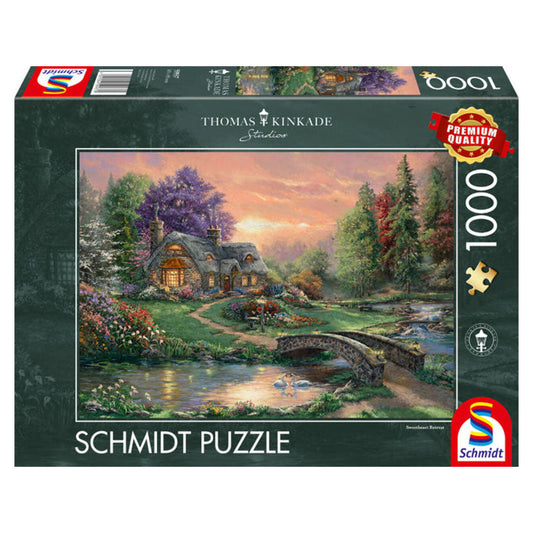 Puzzle Schmidt Thomas Kinkade - El retiro de los amantes, 1000 piezas