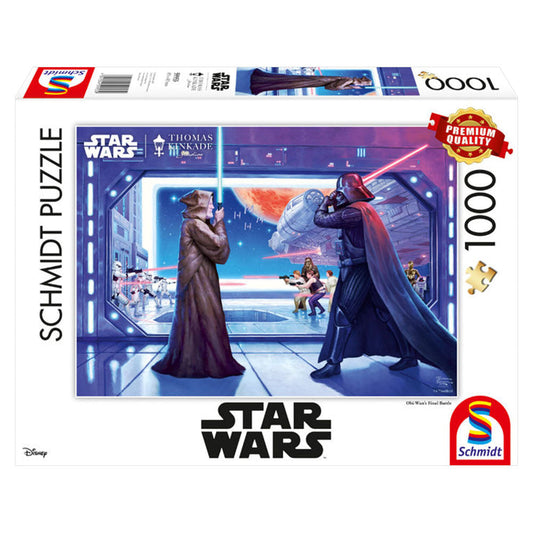 Puzzle Schmidt: Thomas Kinkade - Disney - Star Wars - La batalla final de Obi Wan, 1000 piezas