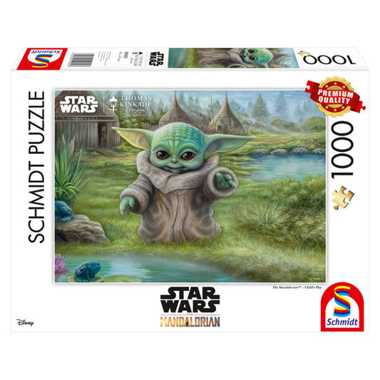 Puzzle Schmidt: Thomas Kinkade - Disney - Star Wars - Mandalorian - Grogu, 1000 piezas