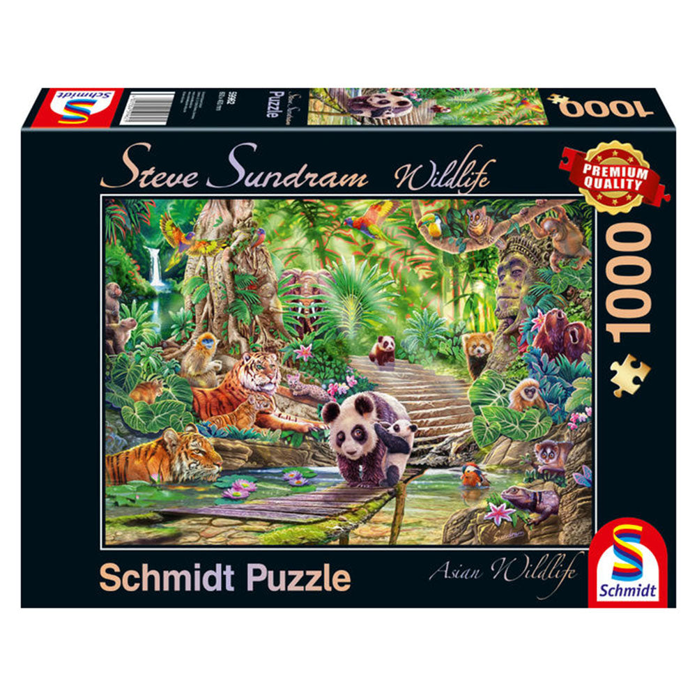 Puzzle Schmidt: Steve Sundram-El mundo salvaje de Asia, 1000 piezas