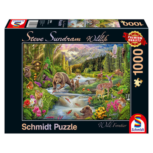 Puzzle Schmidt: Steve Sundram-Animales del bosque, 1000 piezas