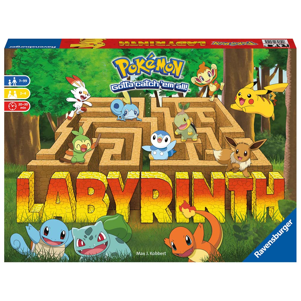 Labyrinth Pokémon Ravensburger, игра лабиринт за деца от 7 години, многоезична вкл