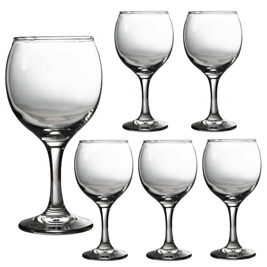 Set of 6 glasses of 275 ml with glass feet, Cesiro