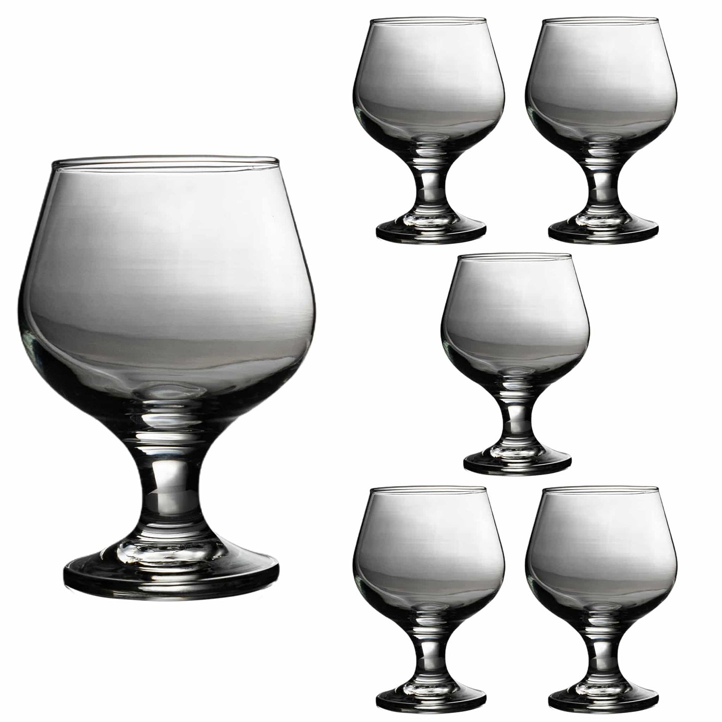 Set of 6 glass glasses of 240 ml, Cesiro