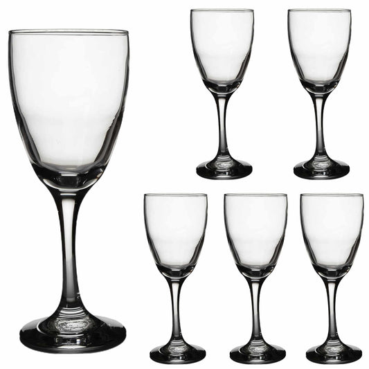 Set of 6 glasses of 280 ml with glass feet, Cesiro