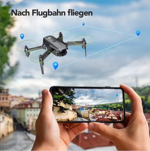 Dronă Lenovo cu cameră 1080P Dronă pliabilă pentru începători, timp de zbor lung, control prin aplicație, Quadrocopter controlat radio, cu geantă Zbor cerc, mini dronă 3D cu rabat, cadou Sansisco pentru copii, adolescenți, negru