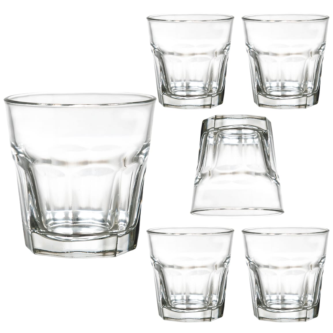 Set of 6 glass glasses of 230 ml, Cesiro