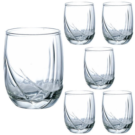 Set of 6 glass glasses of 200 ml, Cesiro