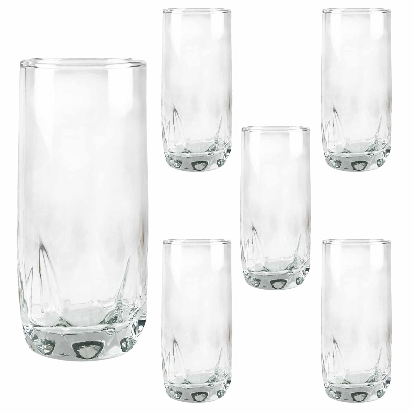 Set of 6 glass glasses 380 ml