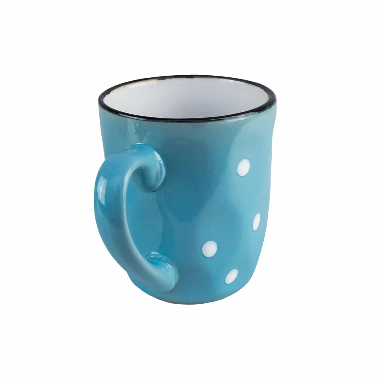 Tazza blu, 200 ml, con puntini bianchi