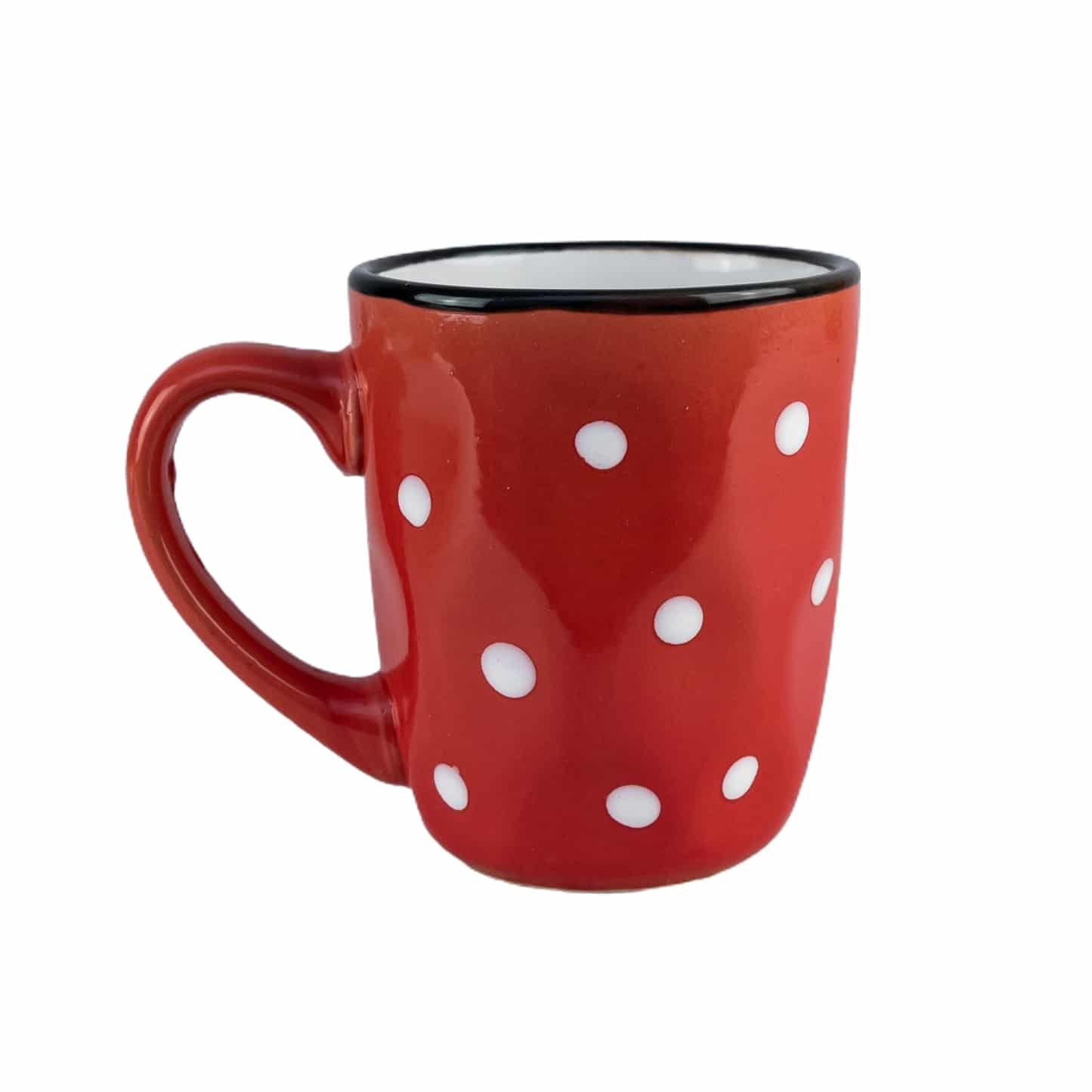 Tazza rossa con puntini bianchi, 200 ml