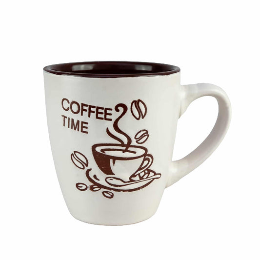 Cana Alba cu model Coffee Time, 200 ml