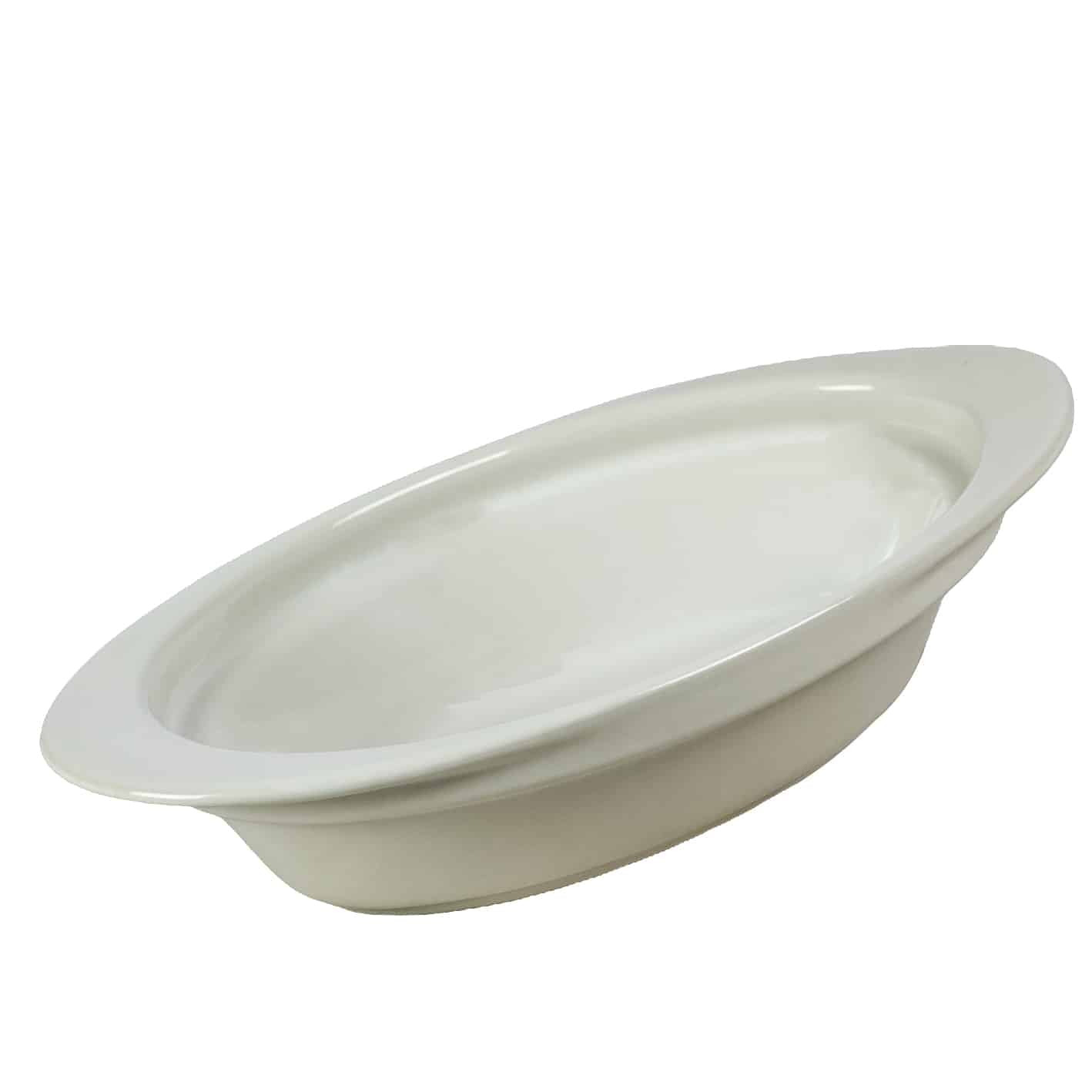 Heat-resistant bowl 21.5 X 12 X 5 cm White