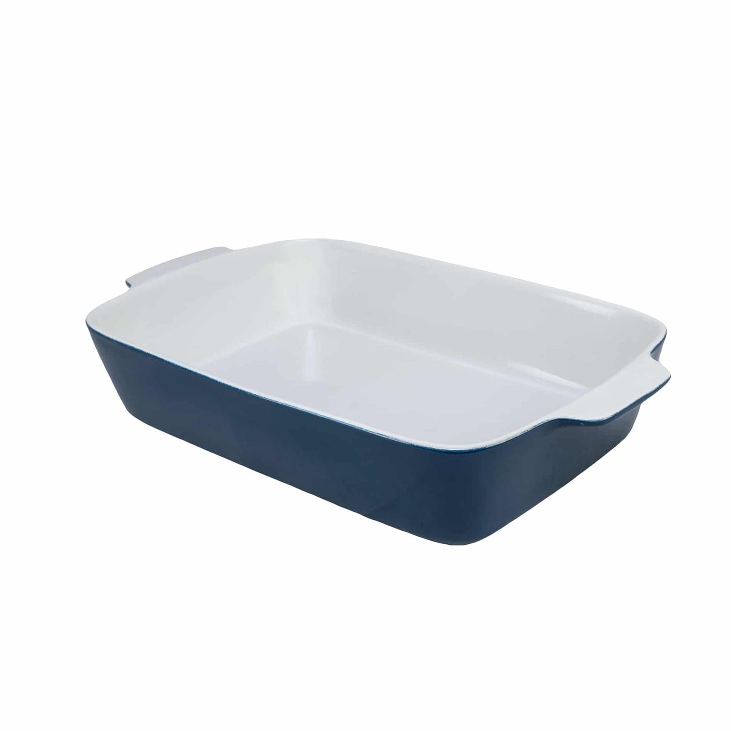 Heat-resistant bowl 39.5 x 23.5 x 7.5 cm, White/Blue