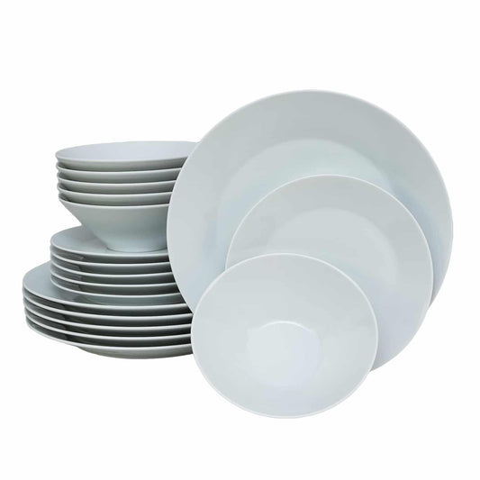 Set farfurii 18 piese, pentru 6 persoane, North Pole, Cesiro, Alb, Portelan