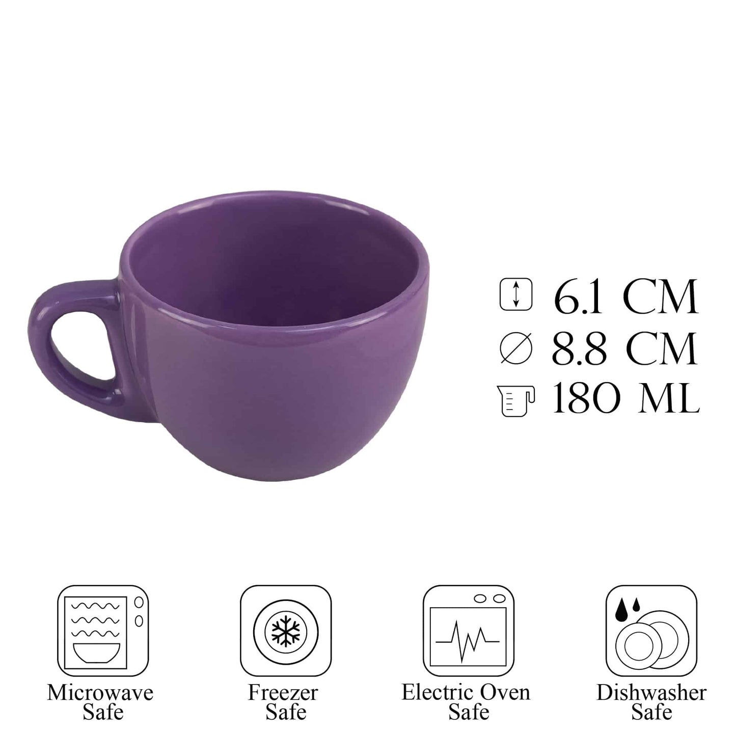 Ceasca cafea Mov de 180 ml