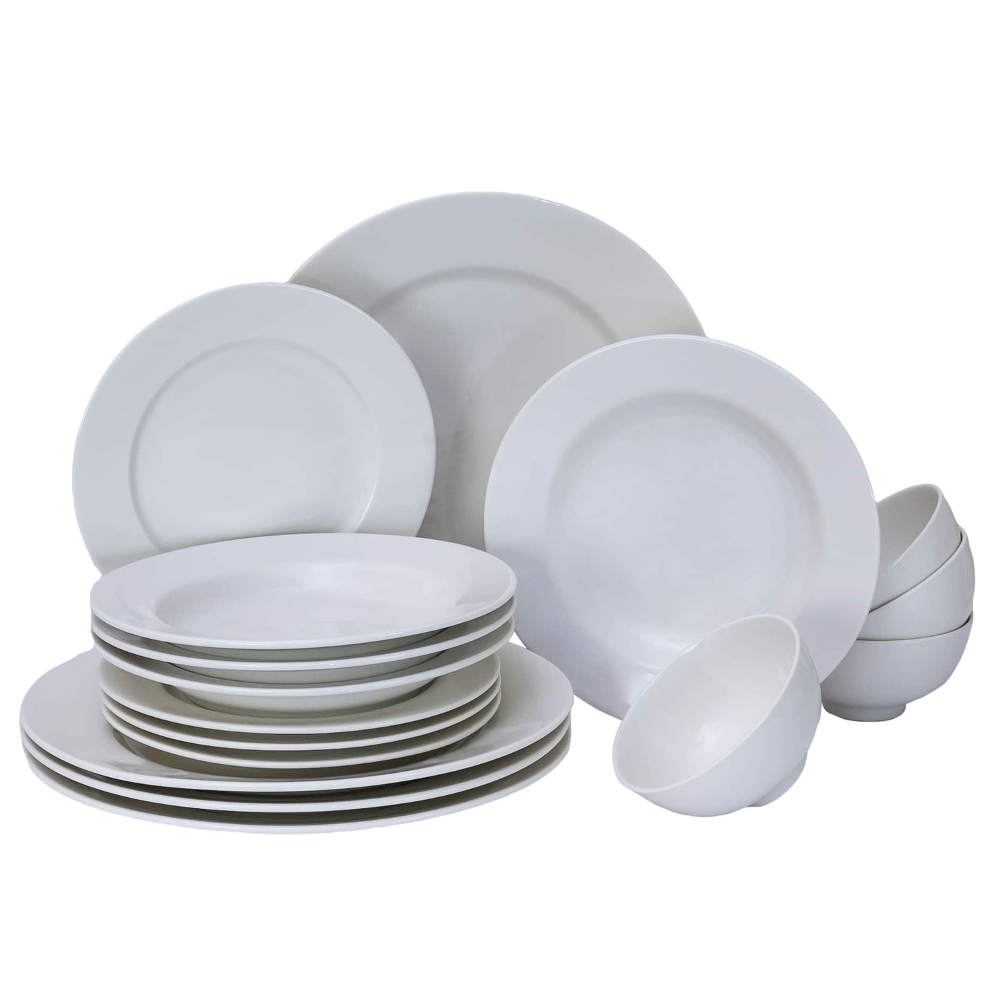 Plate set 16 pieces, for 4 people, North Pole, Cesiro, Porcelain, White