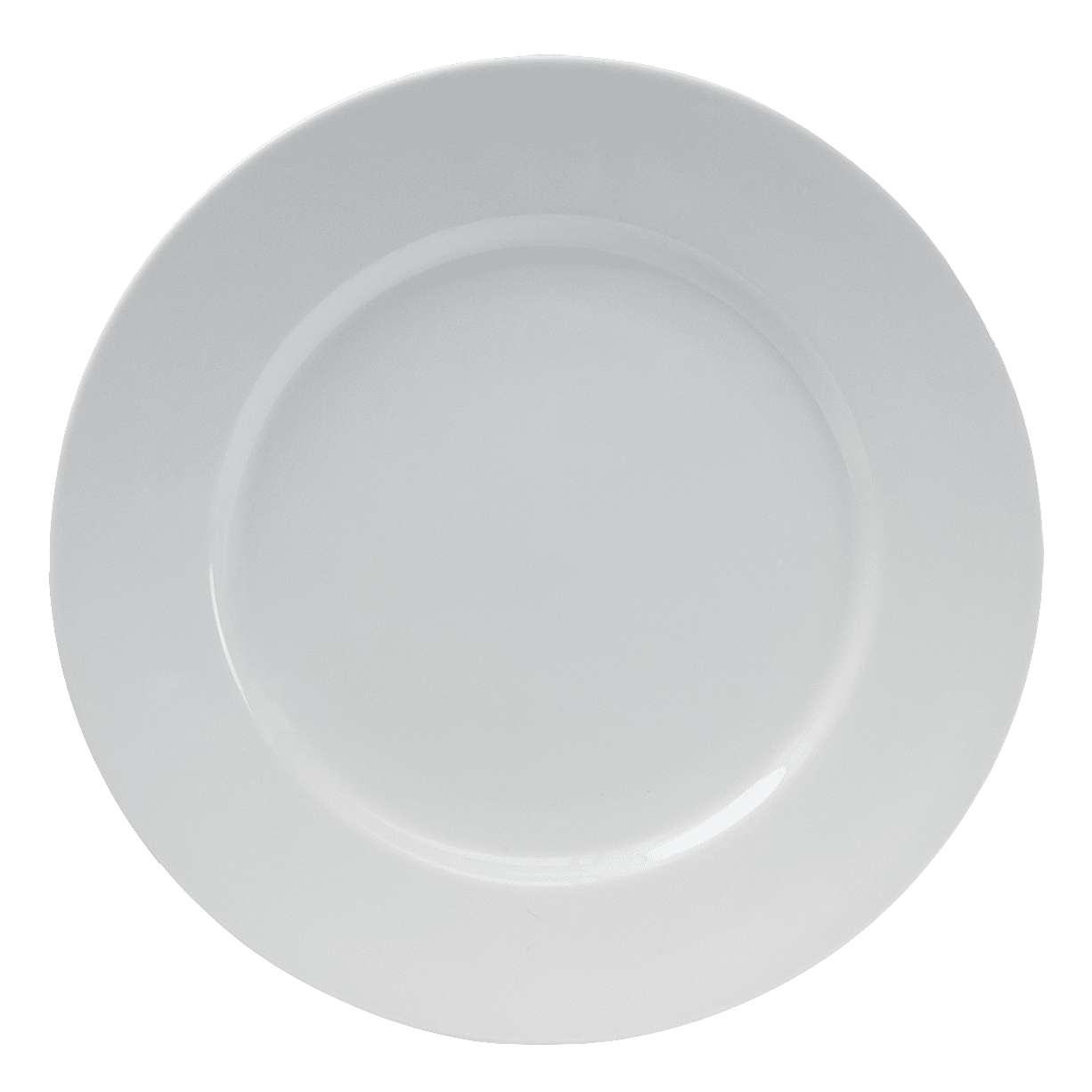 Set of 6 White Porcelain dessert plates, 20 cm