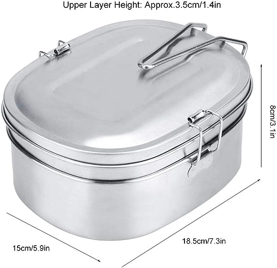 Scatola per la conservazione degli alimenti con scatola per il pranzo in acciaio inossidabile a doppio strato
