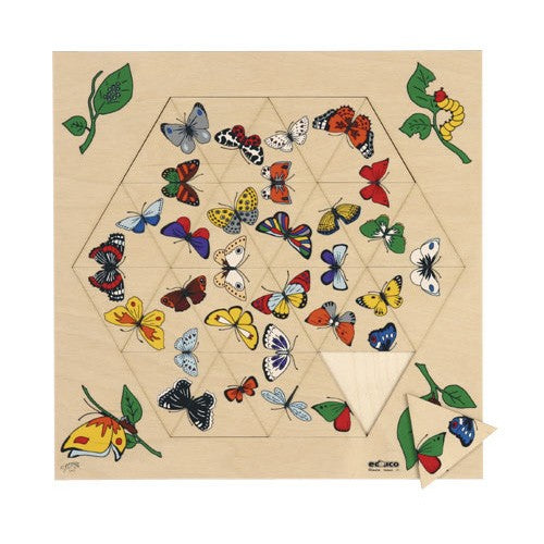 Triama - Puzzle 24 pieces with butterflies - Educo