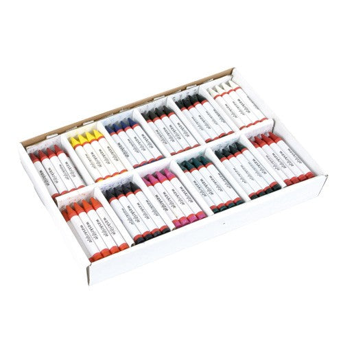 Set of 144 wax pencils in assorted colors - Heutink