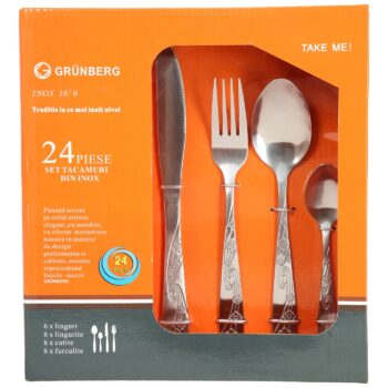 Stainless steel cutlery set, 24 pieces, Grunberg GR132