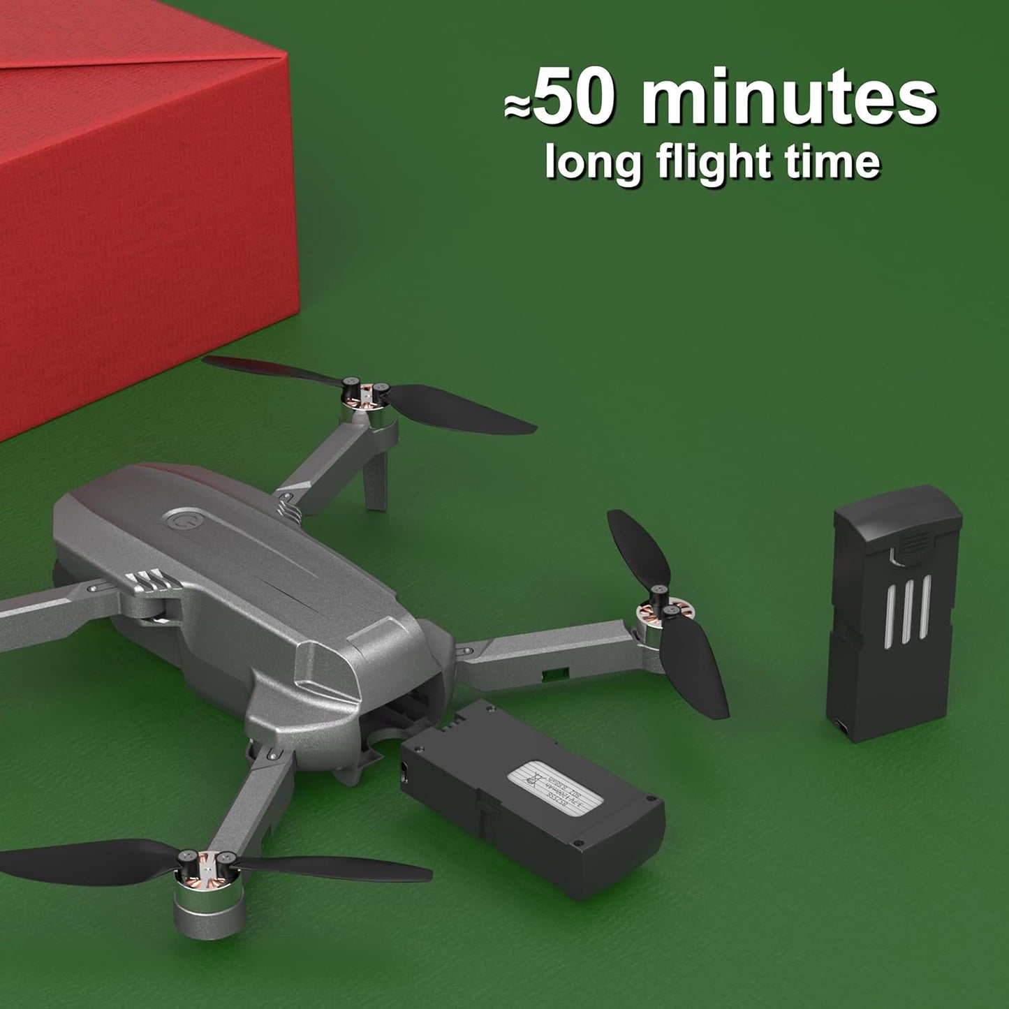 Lenovo Wipkviey Drohne mit professioneller 4K-Kamera für Erwachsene Anfänger, GPS B12 bürstenloser Motor, faltbarer professioneller RC-Quadcopter, 50 Minuten langer Flug, 5G-WLAN-Übertragung, optischer Fluss, Follow Me