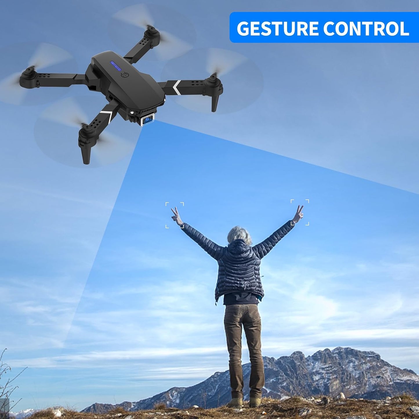 Dronă Lenovo cu cameră HD 4K, dronă RC pliabilă FPV WiFi cu transmisie live pentru copii începători, 2 baterii timp de zbor lung, mod fără cap, zbor în traiectorie, evitarea obstacolelor, decolare/aterizare cu o singură cheie, mod fără cap YYW