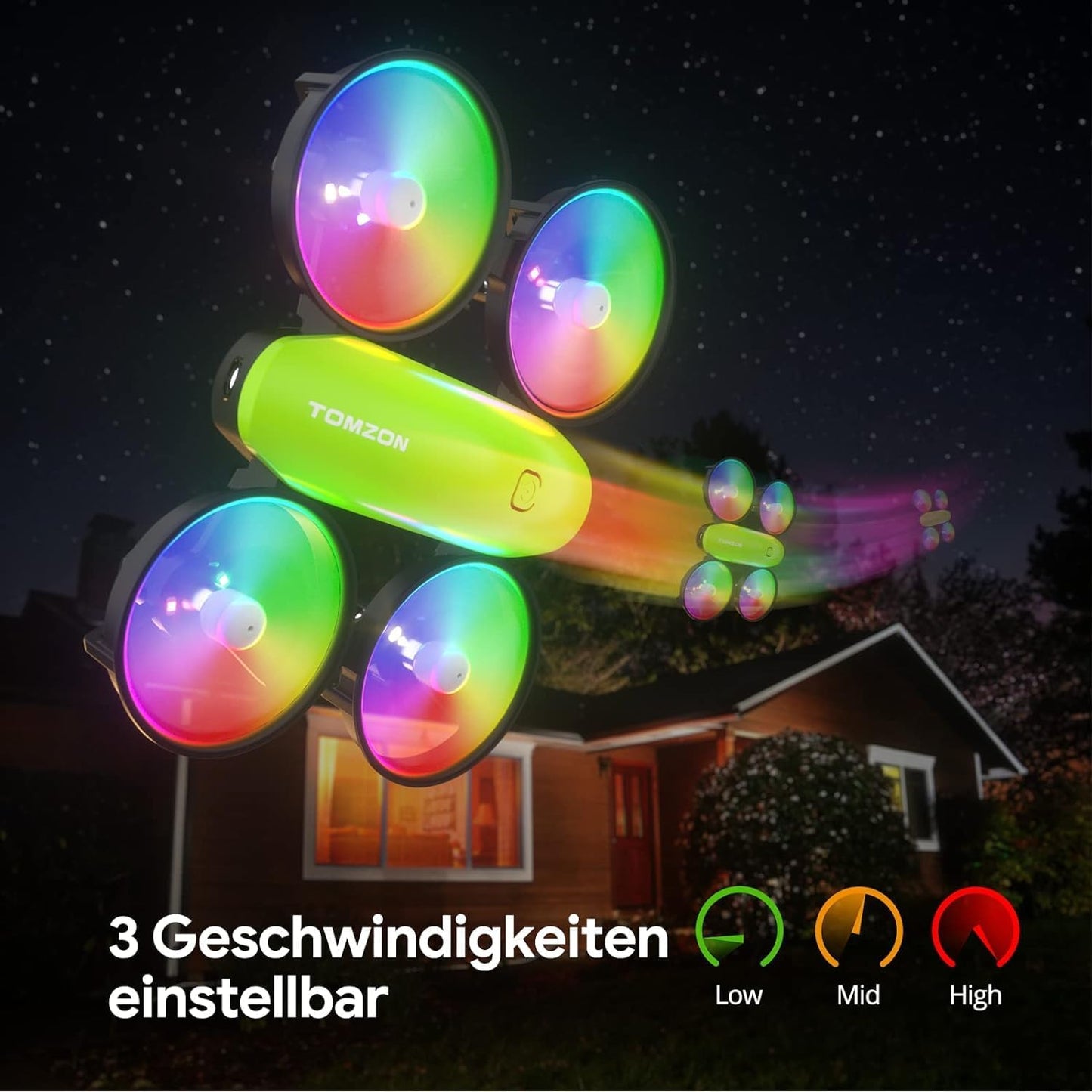 Lenovo Mini-Drohne für Kinder Anfänger Tomzon RC-Quadcopter mit LED-Leuchten ferngesteuerter Flugzeughubschrauber Lange Flugzeit 360°-Propellerschutz 3D-Werfen/Flip/Drehen/Kreis Indoor-Drohne Grün