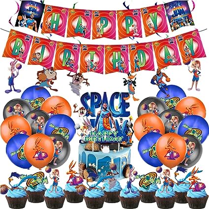 Set of party decorations, basketball theme with 40 products