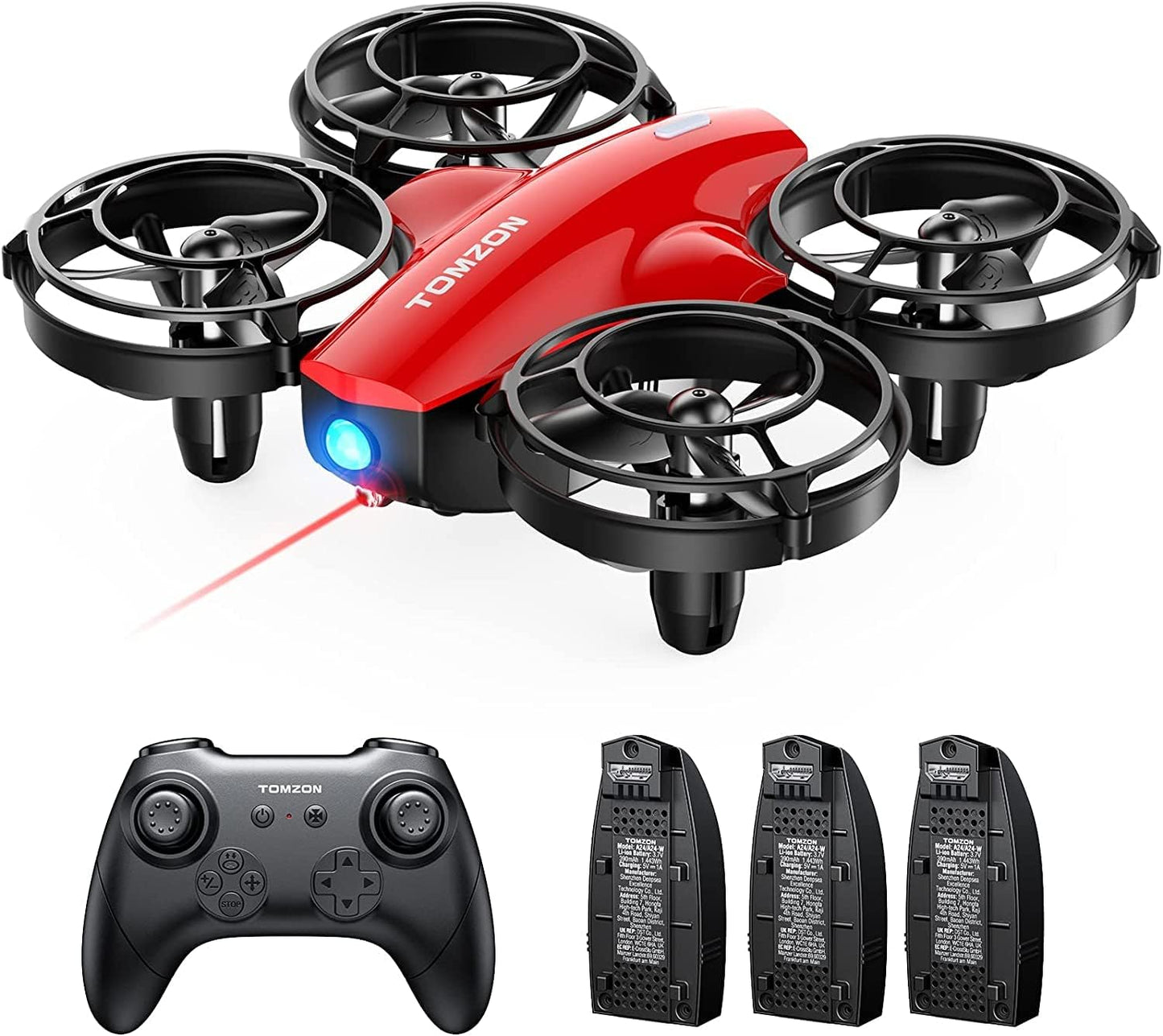 Lenovo Tomzon Mini Drone per Bambini Principianti 24 Minuti di Volo Lungo RC Quadcopter Protezione dell'elica a 360° Drone da Combattimento 3D Go/Flip/Cerchio Aereo Volante Drone Giocattolo telecomandato, nano drone