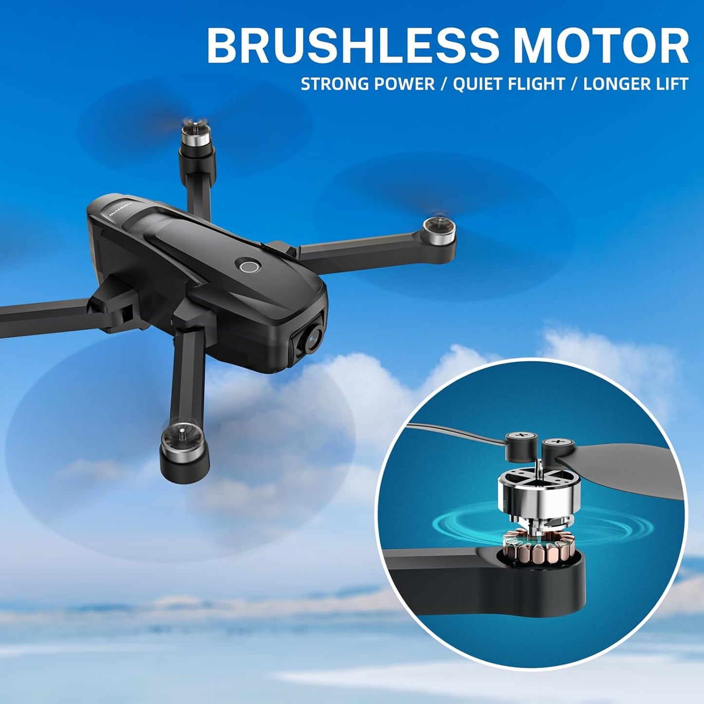 Dronă Lenovo HANNVIW H330 cu cameră 4K, dronă WiFi 5G FPV pentru adulți, începători, copii, flux optic 2 camere, motor fără perii, menținere altitudine, flip 3D, cu 2 baterii 30 minute