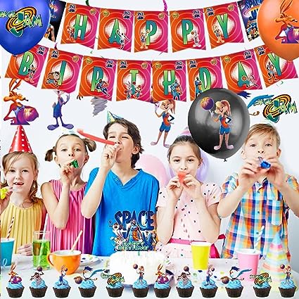 Set of party decorations, basketball theme with 40 products