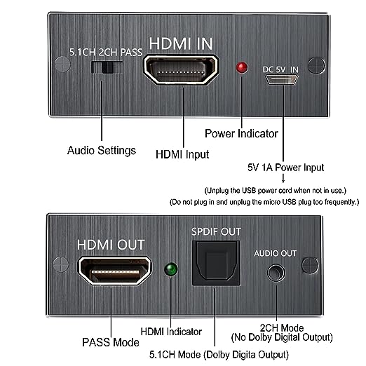 Snxiwth Convertor audio HDMI Convertor 4K HDMI la HDMI