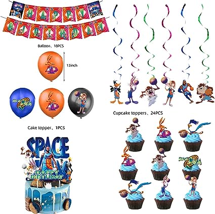 Set of party decorations, basketball theme with 40 products