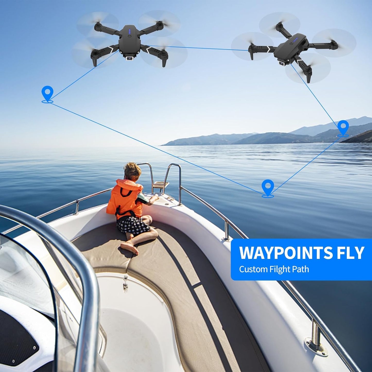 Dronă Lenovo cu cameră HD 4K, dronă RC pliabilă FPV WiFi cu transmisie live pentru copii începători, 2 baterii timp de zbor lung, mod fără cap, zbor în traiectorie, evitarea obstacolelor, decolare/aterizare cu o singură cheie, mod fără cap YYW