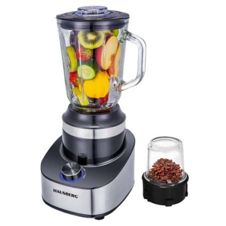 Blender 2in1 Hausberg HB-7765, 1.5L, 500W, 3 speeds, coffee grinder, glass cup