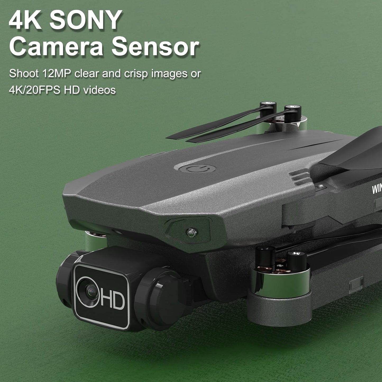 Lenovo Wipkviey Drohne mit professioneller 4K-Kamera für Erwachsene Anfänger, GPS B12 bürstenloser Motor, faltbarer professioneller RC-Quadcopter, 50 Minuten langer Flug, 5G-WLAN-Übertragung, optischer Fluss, Follow Me