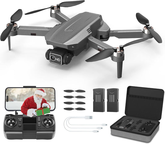 Lenovo Wipkviey Drohne mit professioneller 4K-Kamera für Erwachsene Anfänger, GPS B12 bürstenloser Motor, faltbarer professioneller RC-Quadcopter, 50 Minuten langer Flug, 5G-WLAN-Übertragung, optischer Fluss, Follow Me