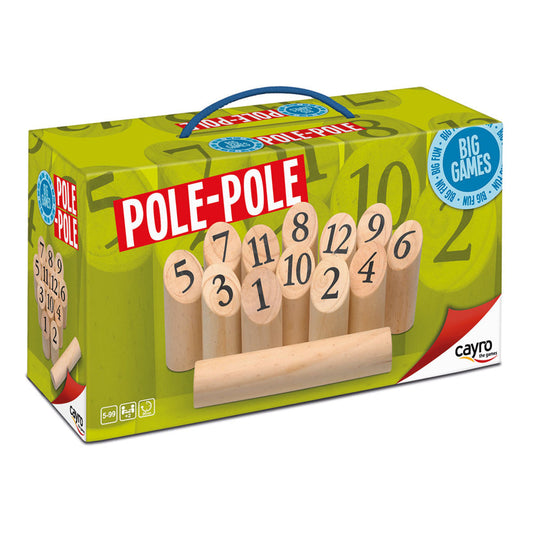 Wooden game to throw at the Finnish target, outdoor game, Pole-Pole Cayro